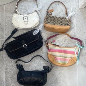 Coach vintage Y2K shoulder bag bundle lot of 5 bags